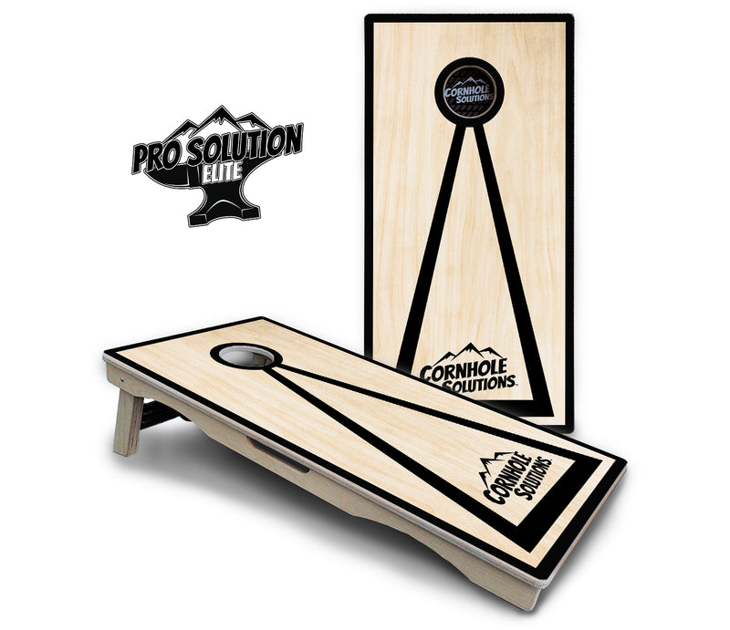 Pro Solution Elite - Red/Black Hole Ring Design Options - Professional Tournament Cornhole Boards 3/4" Baltic Birch - Zero Bounce Zero Movement Vertical Interlocking Braces for Extra Weight & Stability +Double Thick Legs +Airmail Blocker