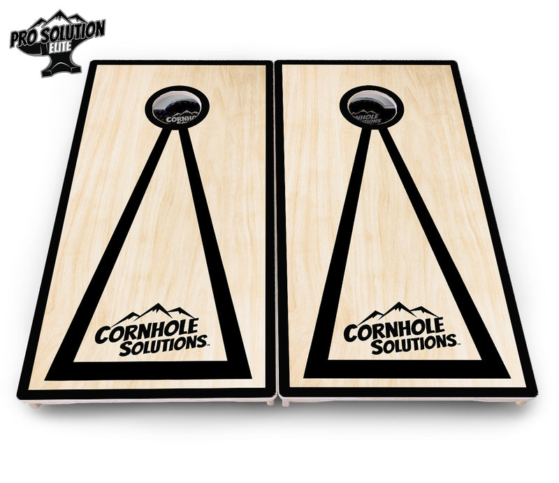 Pro Solution Elite - Red/Black Hole Ring Design Options - Professional Tournament Cornhole Boards 3/4" Baltic Birch - Zero Bounce Zero Movement Vertical Interlocking Braces for Extra Weight & Stability +Double Thick Legs +Airmail Blocker