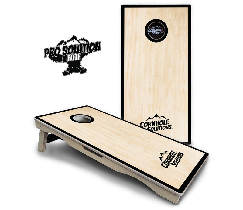 Pro Solution Elite - Red/Black Hole Ring Design Options - Professional Tournament Cornhole Boards 3/4" Baltic Birch - Zero Bounce Zero Movement Vertical Interlocking Braces for Extra Weight & Stability +Double Thick Legs +Airmail Blocker