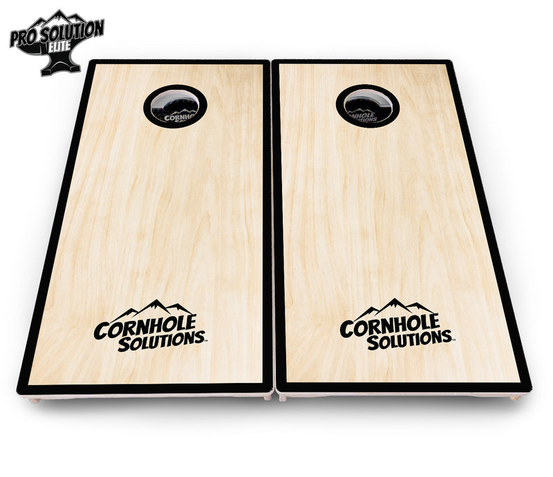 Pro Solution Elite - Red/Black Hole Ring Design Options - Professional Tournament Cornhole Boards 3/4" Baltic Birch - Zero Bounce Zero Movement Vertical Interlocking Braces for Extra Weight & Stability +Double Thick Legs +Airmail Blocker