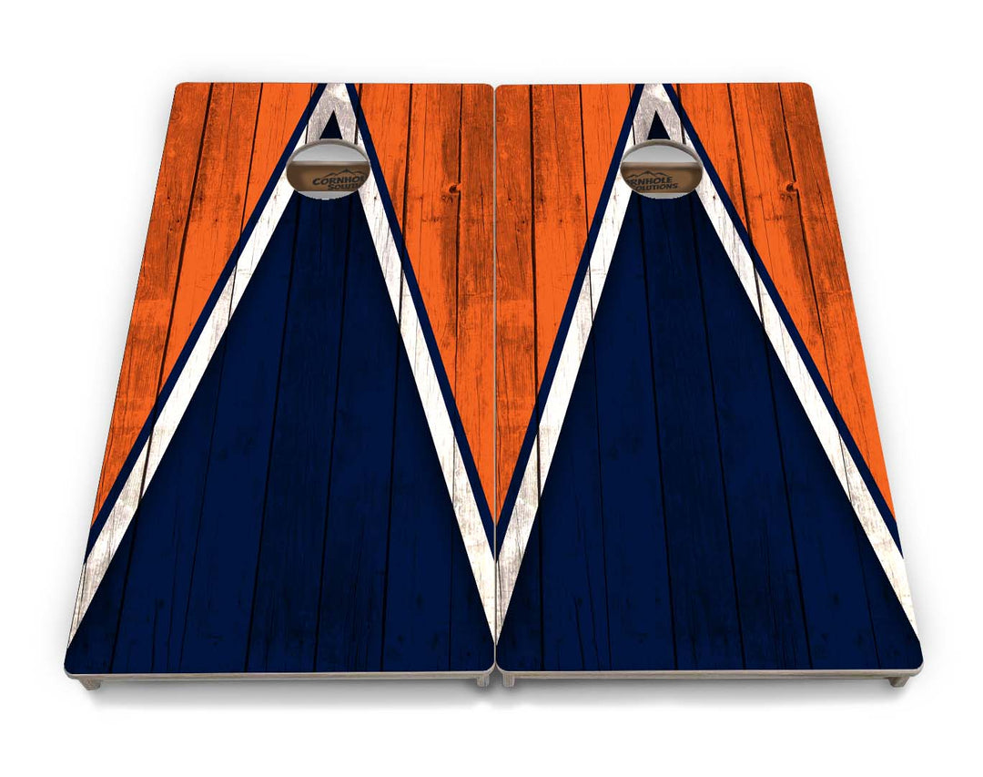 Team Color Triangle Cornhole Boards - Professional Tournament Series