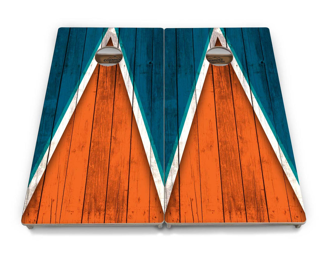 Team Color Triangle Cornhole Boards - Professional Tournament Series