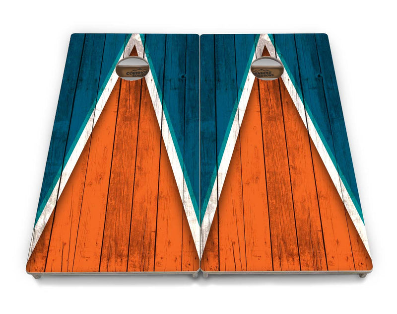 Tournament Boards - Triangle Designs - Professional Tournament 2'x4' Regulation Cornhole Set - 3/4″ Baltic Birch - UV Direct Print + UV Clear Coat