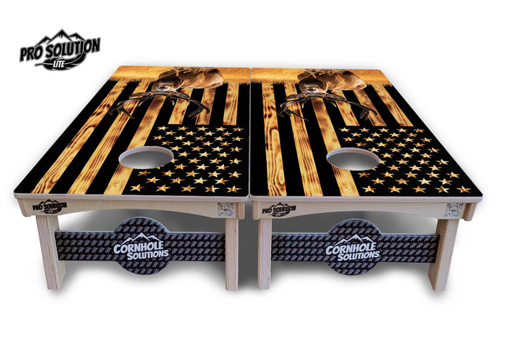 Colorful Deer & Fish Cornhole Boards - Pro Solution Lite Series