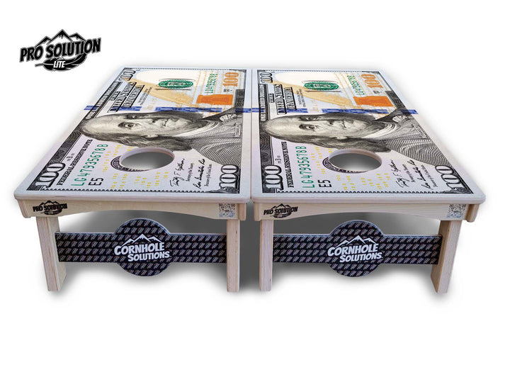 $100 Bill Cornhole Boards - Pro Solution Lite Series