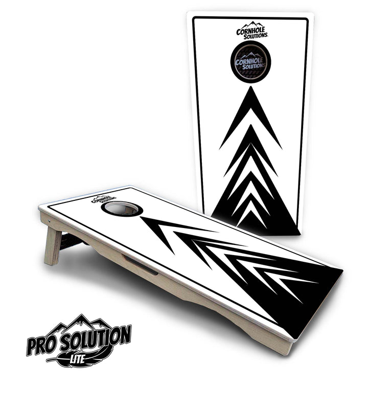 B&W Arrow Cornhole Boards - Pro Solution Lite Series