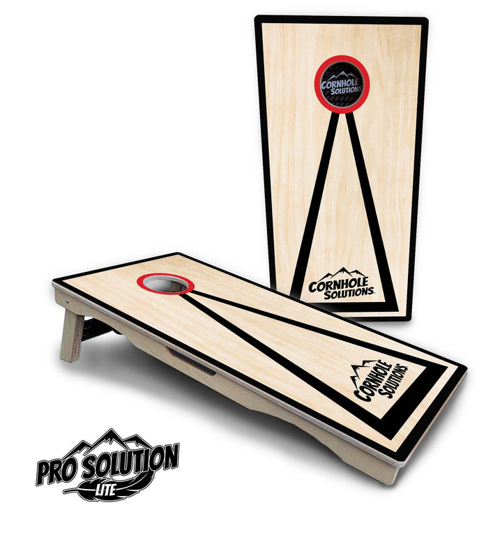 Red/Black Hole Ring Cornhole Boards - Pro Solution Lite Series