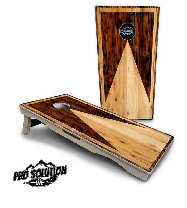 Pro Solution Lite - Wooden Triangle - Professional Tournament Cornhole Boards 18mm(3/4") Baltic Birch - Zero Bounce! Zero Movement! Vertical & Horizontal Interlocking Bracing for extra Weight & Stability! Double Legs with Airmail Blocker!