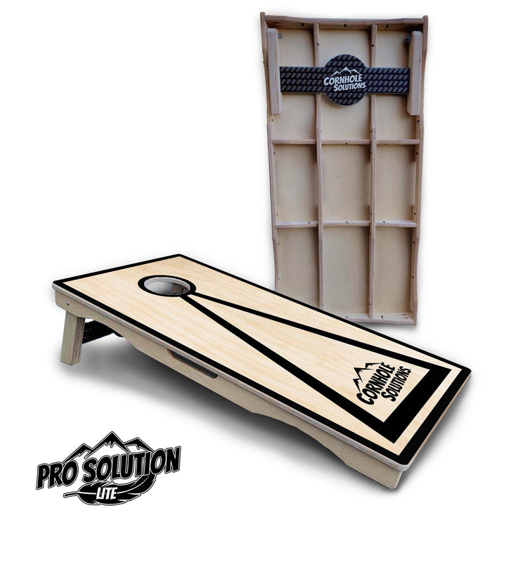 Red/Black Hole Ring Cornhole Boards - Pro Solution Lite Series