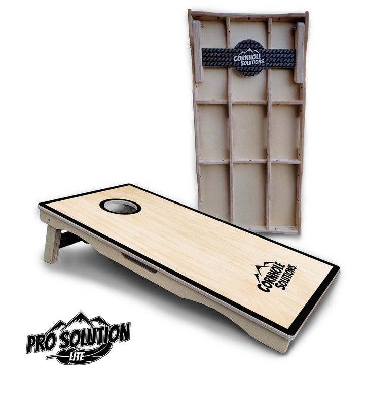 Red/Black Hole Ring Cornhole Boards - Pro Solution Lite Series