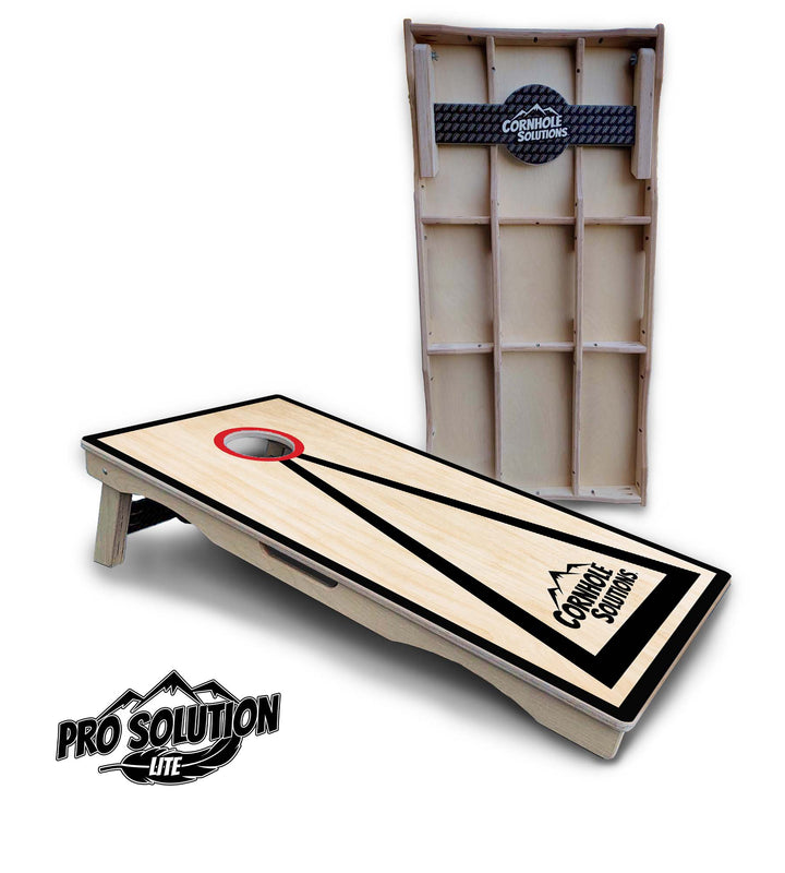Red/Black Hole Ring Cornhole Boards - Pro Solution Lite Series
