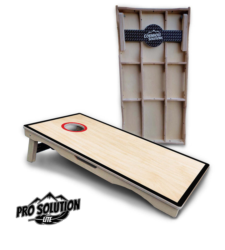 Red/Black Hole Ring Cornhole Boards - Pro Solution Lite Series