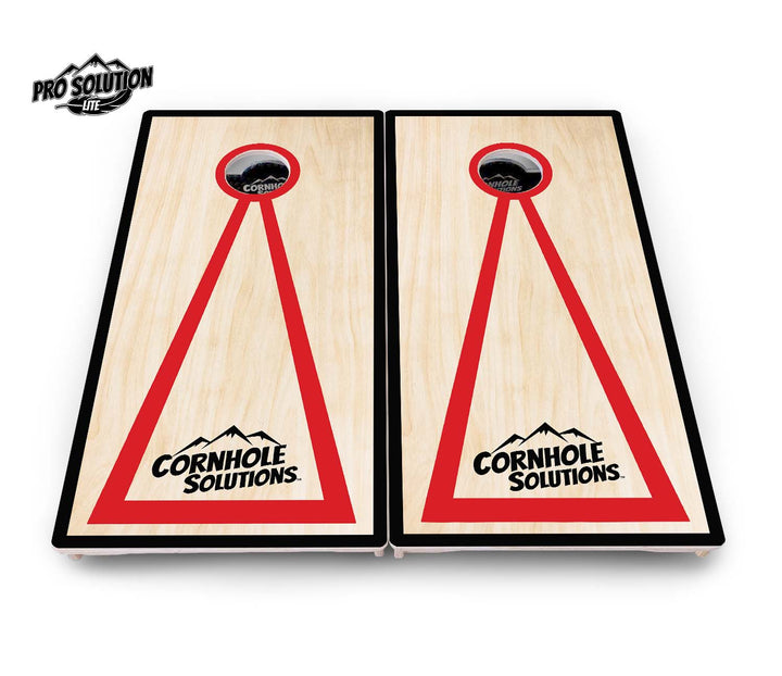 Red/Black Hole Ring Cornhole Boards - Pro Solution Lite Series