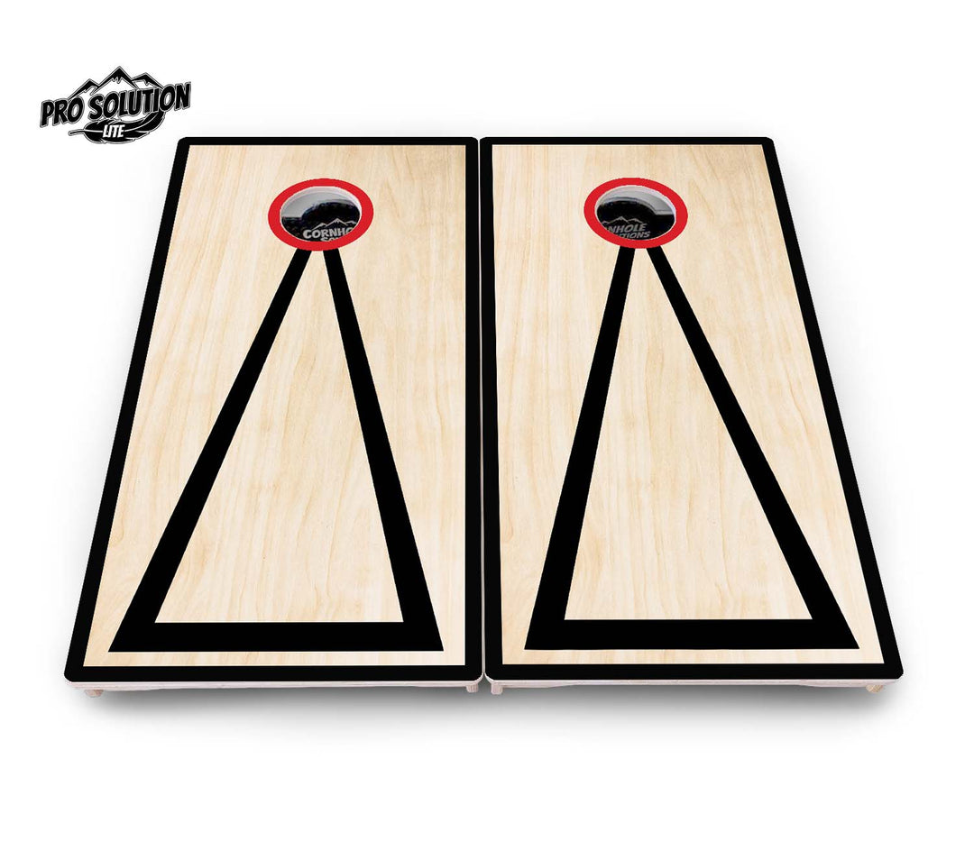 Red/Black Hole Ring Cornhole Boards - Pro Solution Lite Series