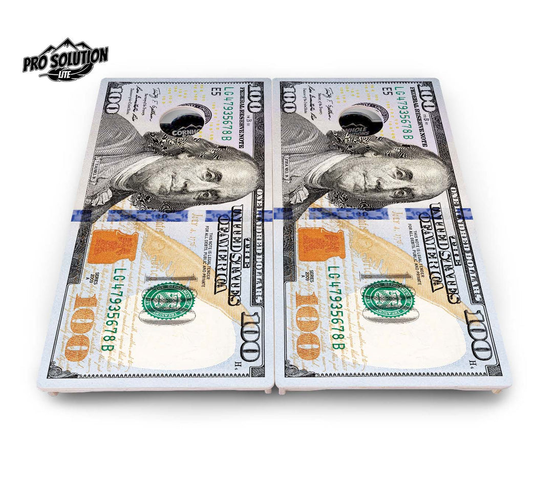 $100 Bill Cornhole Boards - Pro Solution Lite Series