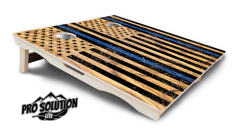 Pro Solution Lite -Light Wood Blue & Red Line-Professional Tournament CornholeBoards 18mm(3/4")Baltic Birch - Zero Bounce! Zero Movement! Vertical & Horizontal Interlocking Quad BracingSystem for extra Weight & Stability! Double Legs with Airmail Blocker!