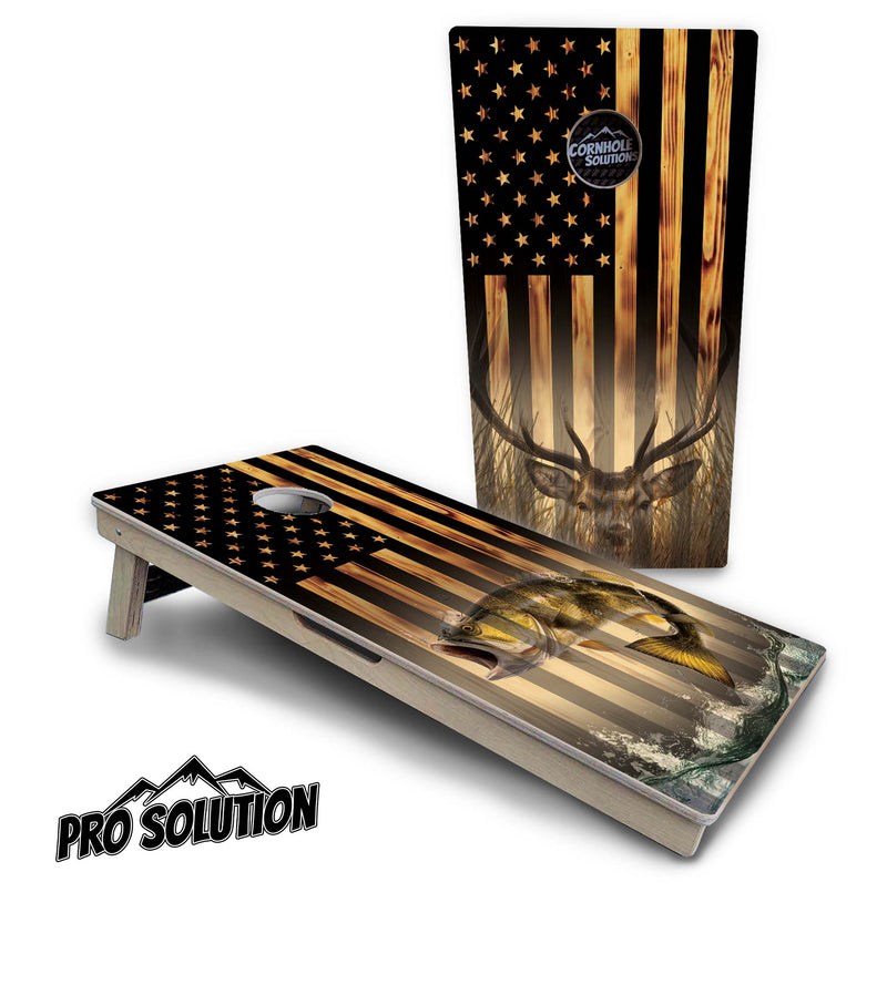 Pro Solution Boards - Hidden Deer and Fish - Zero Bounce! Zero Movement! Panels for added Weight & Stability! Double Legs with Circle Brace Airmail Blocker! Boards Weigh approx. 45lbs per Board!