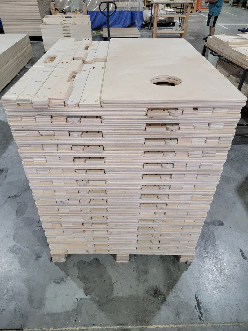 Bulk DIY (30) Sets of Professional Cornhole Kits (Shipping NOT Included!) "Chat, Email or Call Today for a Shipping Estimate & Availability" - 18mm(3/4") Baltic Birch (Freight Pricing will Vary based on Location)
