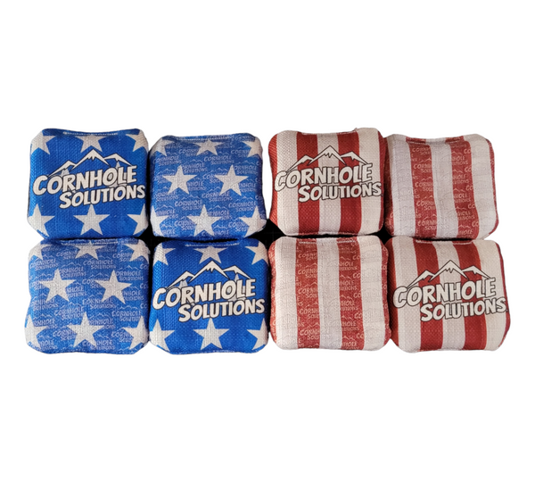 Mini Cornhole Bags - 4" Bags - Stars & Stripes - (Full Set of 8 bags)