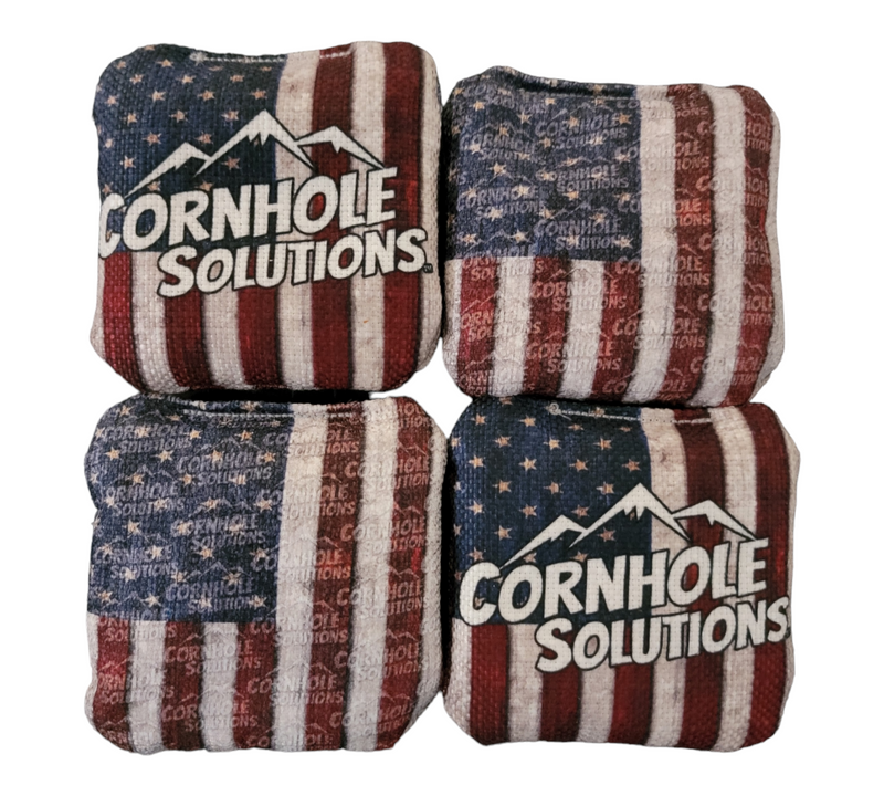 Mini Cornhole Bags 4x4 Bags - DTOM & Flag (Full Set of 8 bags)