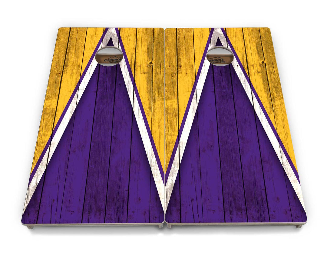 Team Color Triangle Cornhole Boards - Professional Tournament Series
