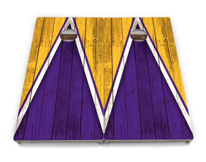 Team Color Triangle Cornhole Boards - Professional Tournament Series