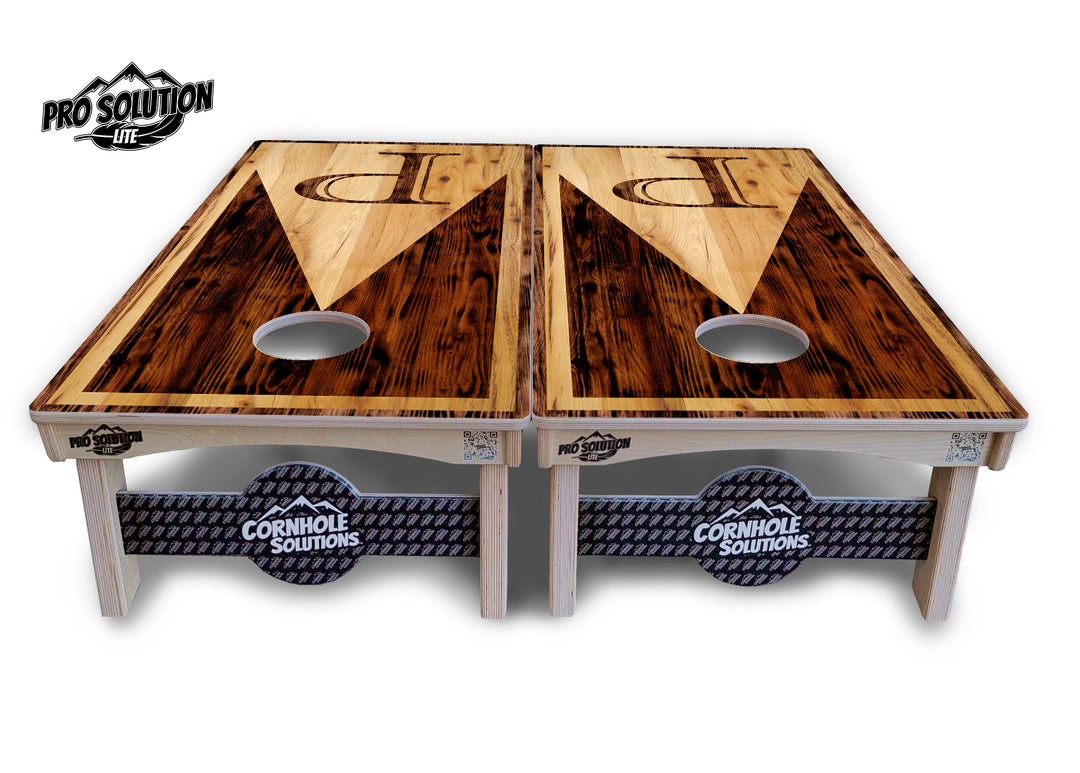 Wooden Triangle Letter Cornhole Boards - Pro Solution Lite Series