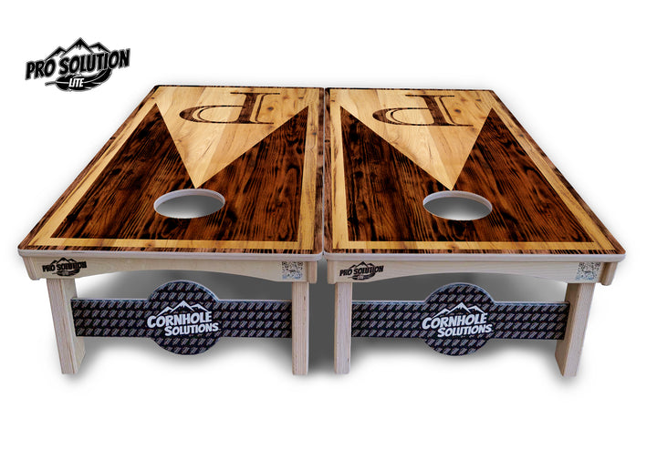 Wooden Triangle Letter Cornhole Boards - Pro Solution Lite Series