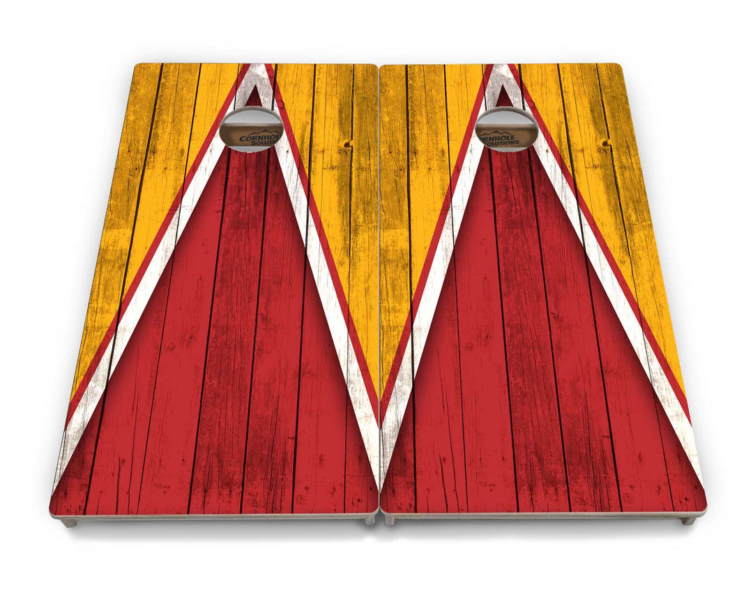 Team Color Triangle Cornhole Boards - Professional Tournament Series