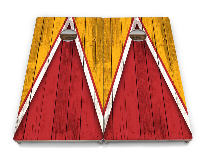 Team Color Triangle Cornhole Boards - Professional Tournament Series