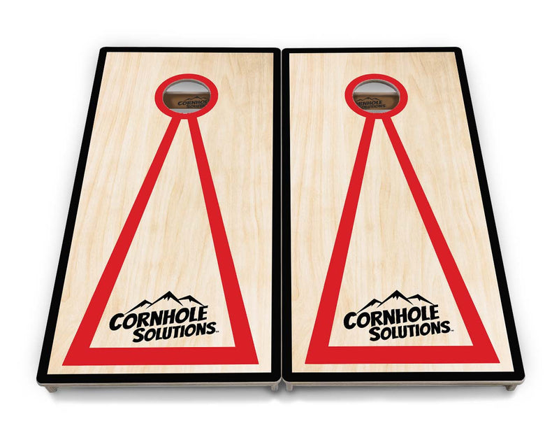 Tournament Boards - Red/Black Hole Ring Design Options - Professional Tournament 2'x4' Regulation Cornhole Set - 3/4″ Baltic Birch + UV Direct Print + UV Clear Coat
