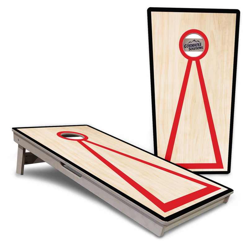 Tournament Boards - Red/Black Hole/Triangle Design Options - Professional Tournament 2'x4' Regulation Cornhole Set - 3/4″ Baltic Birch + UV Direct Print + UV Clear Coat