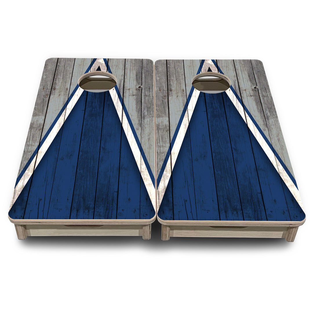 Mini Cornhole Boards - Team Color Triangle