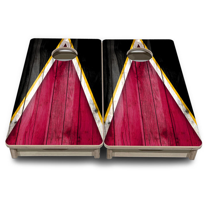 Mini Cornhole Boards - Team Color Triangle