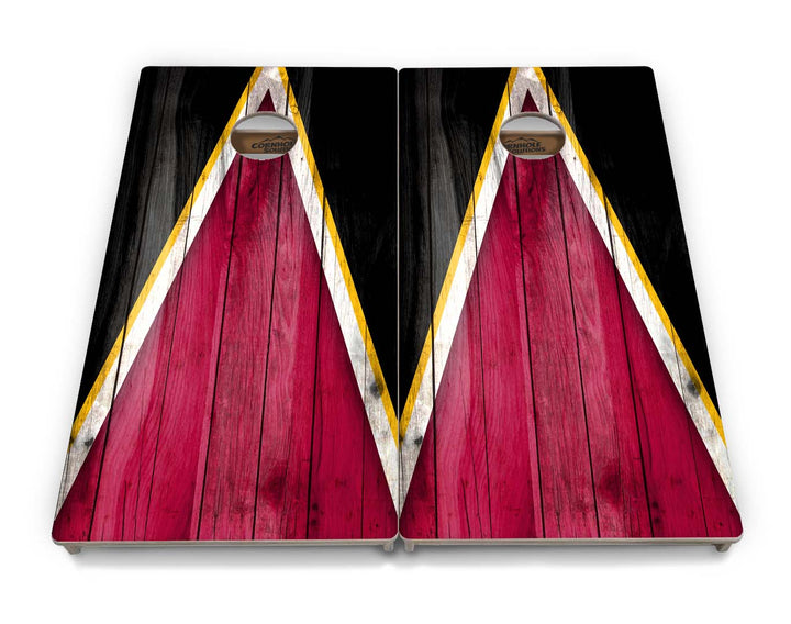Team Color Triangle Cornhole Boards - Professional Tournament Series