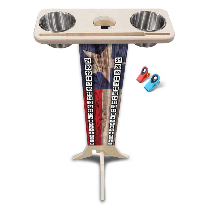Texas Flag 01 - Score Stand (cups & clips included) Score/Drink Stand
