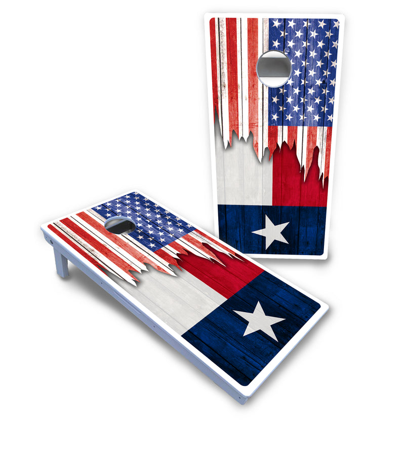 Waterproof - State Flag Designs South Dakota to Wyoming - All Weather Boards "Outdoor Solution" 18mm(3/4")Direct UV Printed - Regulation 2' by 4' Cornhole Boards (Set of 2 Boards) Double Thick Legs, with Leg Brace & Dual Support Braces!