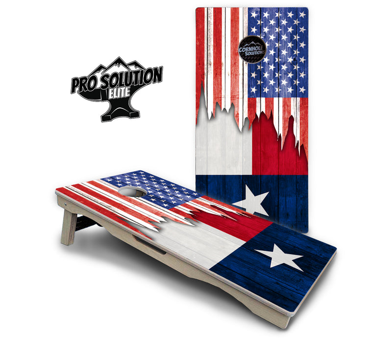 Pro Solution Elite - State Flag Designs South Dakota to Wyoming - Professional Tournament Cornhole Boards 3/4" Baltic Birch - Zero Bounce Zero Movement Vertical Interlocking Braces for Extra Weight & Stability +Double Thick Legs +Airmail Blocker