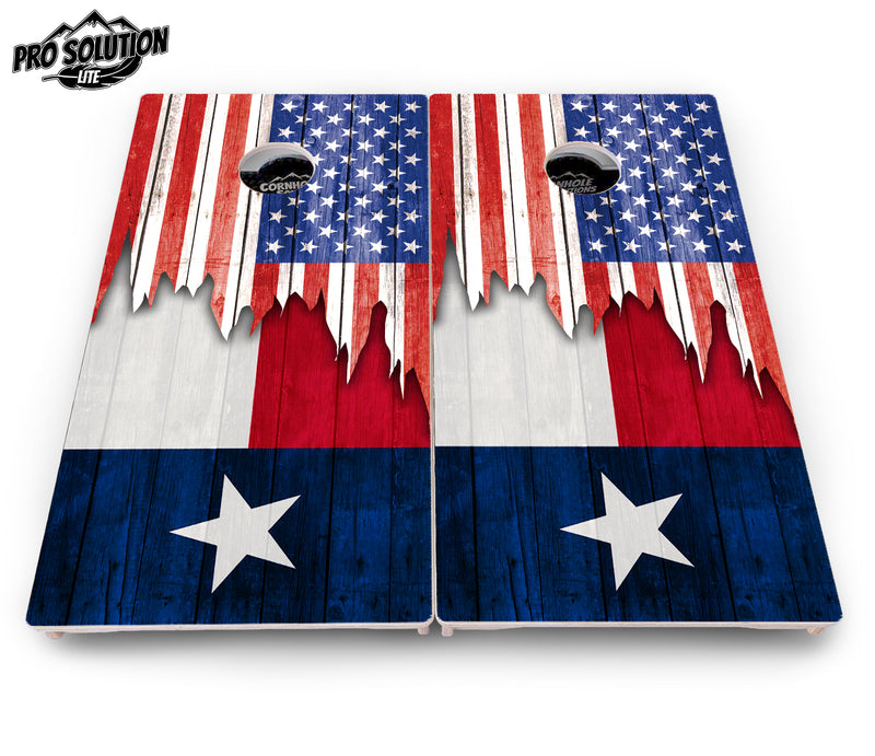 Pro Solution Lite - State Flag Designs South Dakota to Wyoming - Professional Tournament Cornhole Boards 3/4" Baltic Birch - Zero Bounce Zero Movement Vertical Interlocking Braces for Extra Weight & Stability +Double Thick Legs +Airmail Blocker