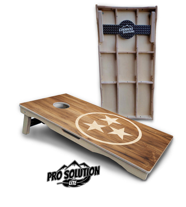 Pro Solution Lite - Tristar - Professional Tournament Cornhole Boards 3/4" Baltic Birch - Zero Bounce Zero Movement Vertical Interlocking Braces for Extra Weight & Stability +Double Thick Legs +Airmail Blocker