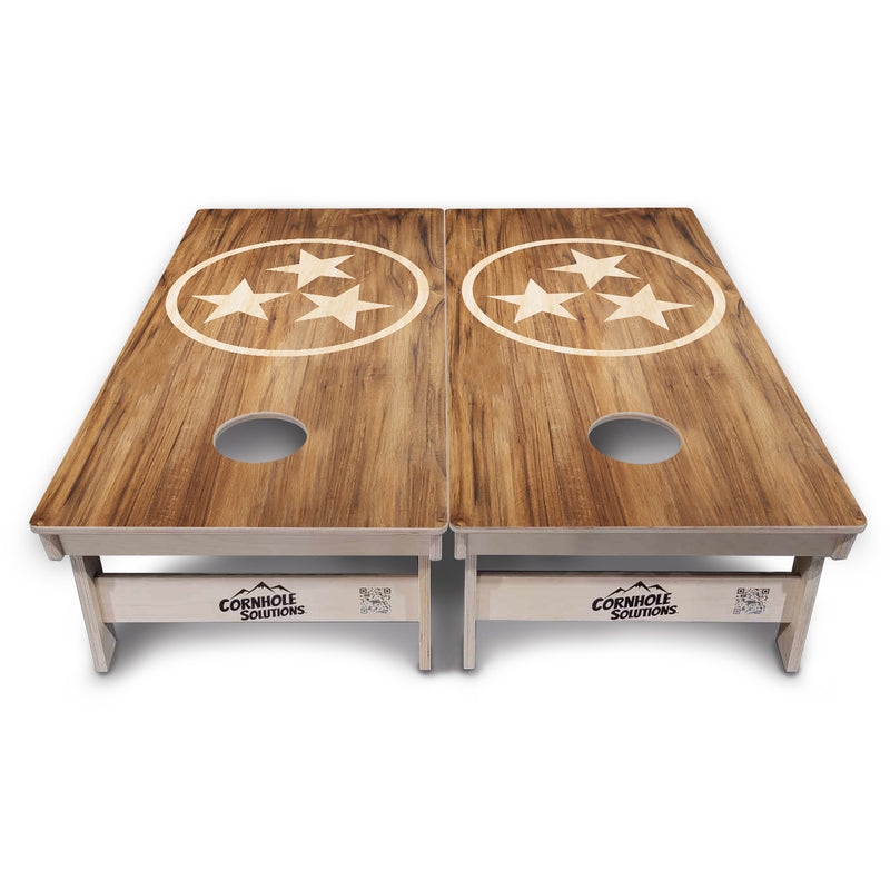 Tournament Boards - TN Tri-Star - Professional Tournament 2'x4' Regulation Cornhole Set - 3/4″ Baltic Birch + UV Direct Print + UV Clear Coat