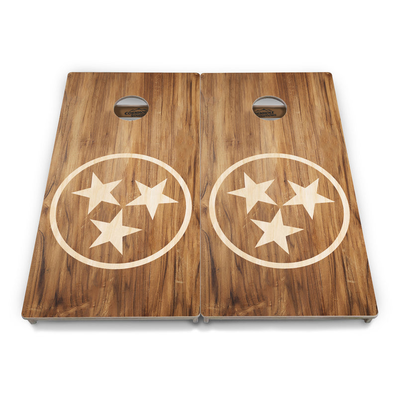 Tournament Boards - TN Tri-Star - Professional Tournament 2'x4' Regulation Cornhole Set - 3/4″ Baltic Birch + UV Direct Print + UV Clear Coat