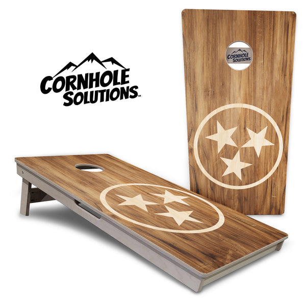 Tournament Boards - TN Tri-Star - Professional Tournament 2'x4' Regulation Cornhole Set - 3/4″ Baltic Birch + UV Direct Print + UV Clear Coat