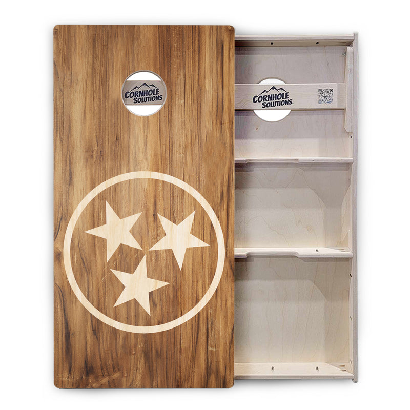 Tournament Boards - TN Tri-Star - Professional Tournament 2'x4' Regulation Cornhole Set - 3/4″ Baltic Birch + UV Direct Print + UV Clear Coat