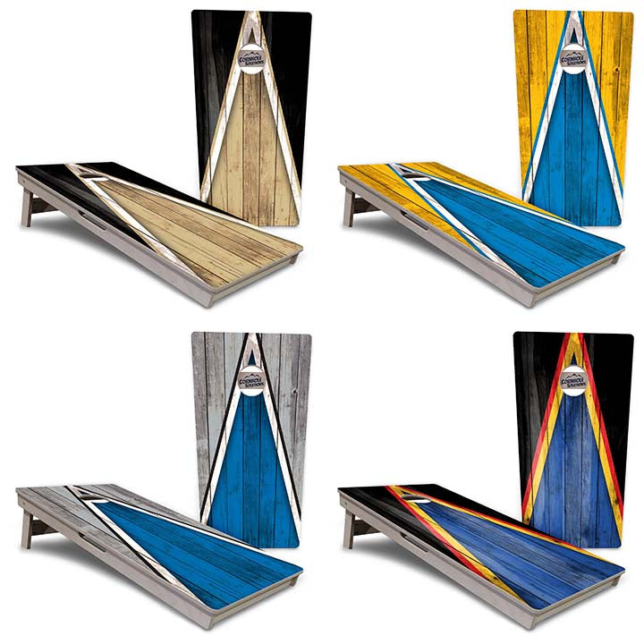 Team Color Triangle Cornhole Boards - Professional Tournament Series