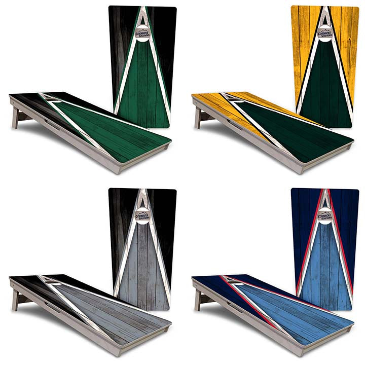 Team Color Triangle Cornhole Boards - Professional Tournament Series