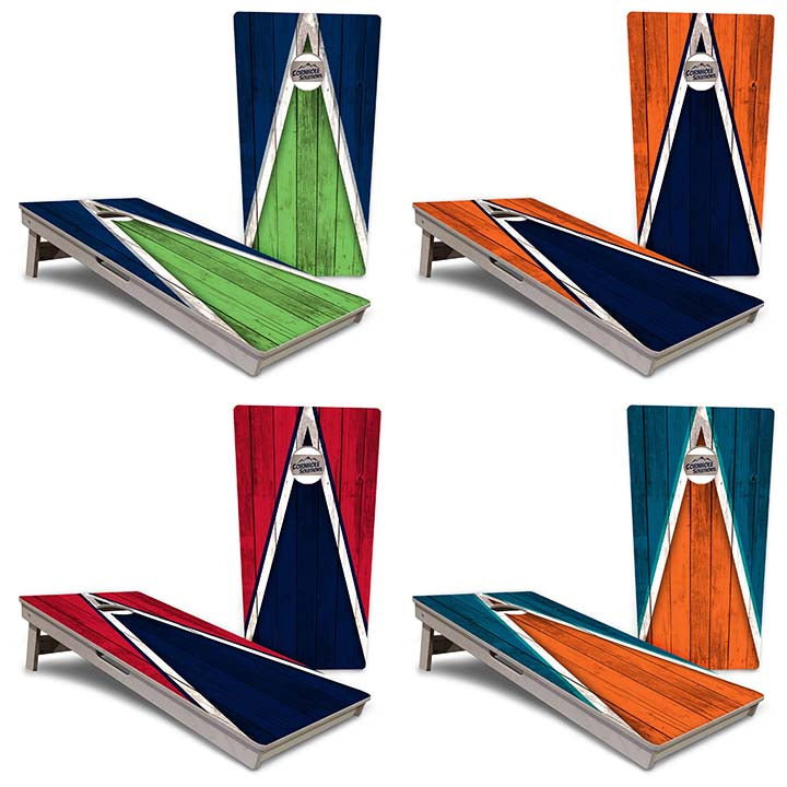 Team Color Triangle Cornhole Boards - Professional Tournament Series