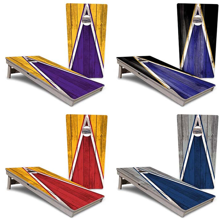 Team Color Triangle Cornhole Boards - Professional Tournament Series