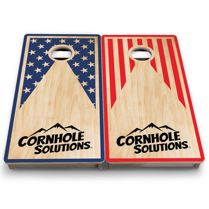 Stars & Stripes Keyhole CS Logo - Mini or Vacation Size Cornhole Boards