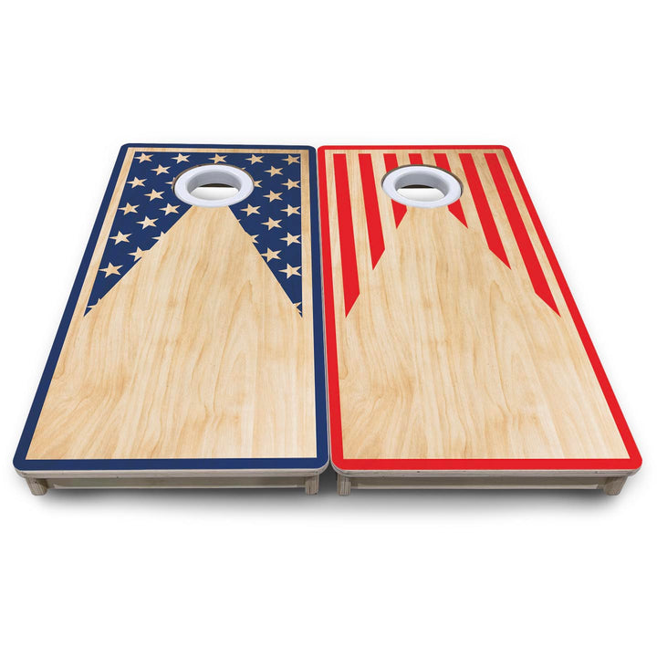Stars & Stripes Keyhole - Mini or Vacation Size Cornhole Boards